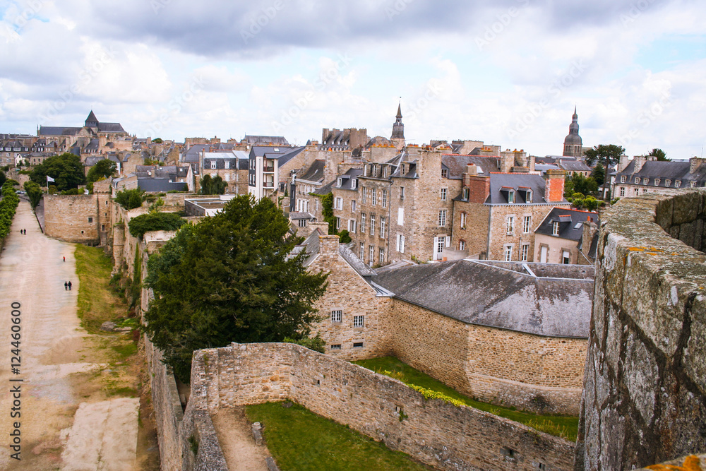 cityscape of Dinan , Brittany, France