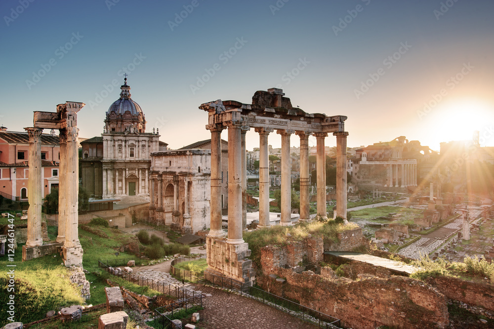 Roman Forum at sunrise, Italy
