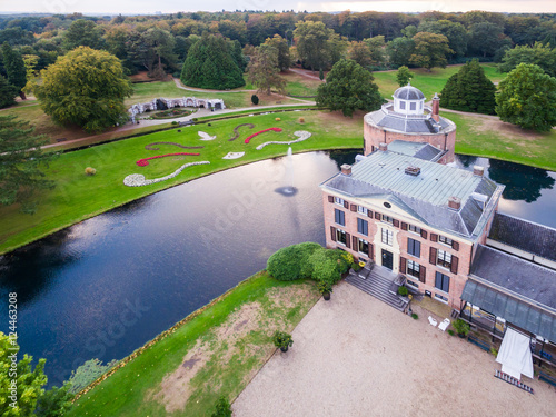 Aerial view of Rosendaal castle, Netherlands