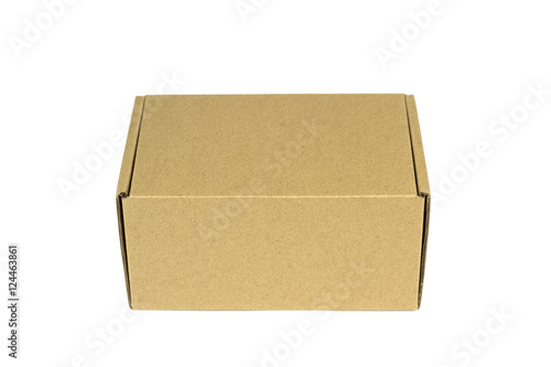 Post package isolated on white background.
