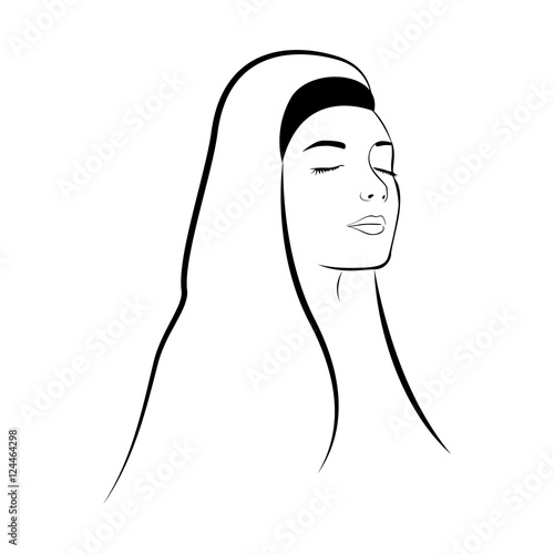 virgin mary. christianity design over white background. vector illustration