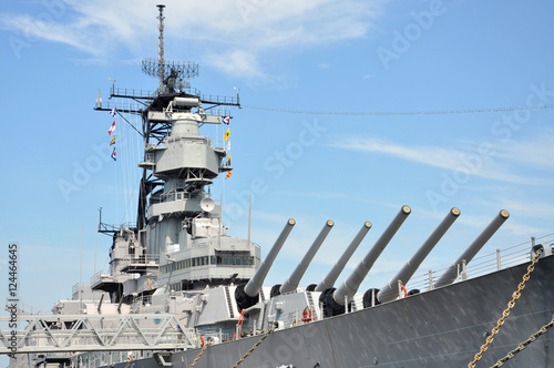 USS Wisconsin Battleship (BB-64) in Norfolk, Virginia, USA.