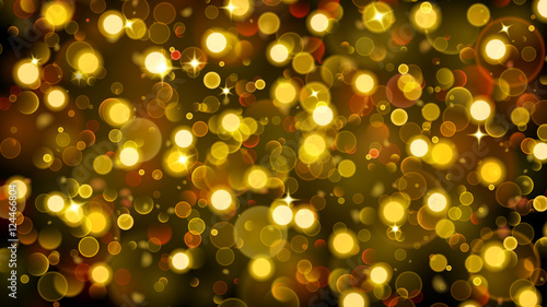 Abstract background with bokeh effect in gold