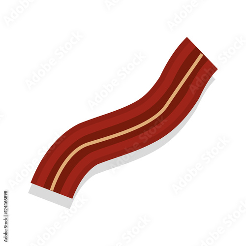 silhouette color with bacon strip vector illustration