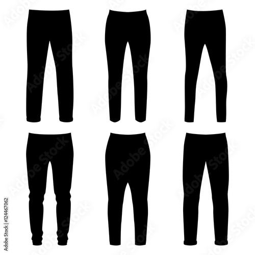 Set of monochrome trendy men's clothes with pants