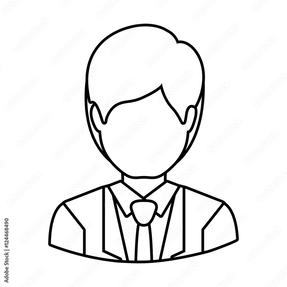 avatar male man wearing suit and tie over white background. vector illustration avatar male man wearing suit and tie over white background. vector illustration
