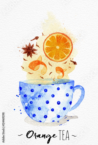 Teacup orange tea