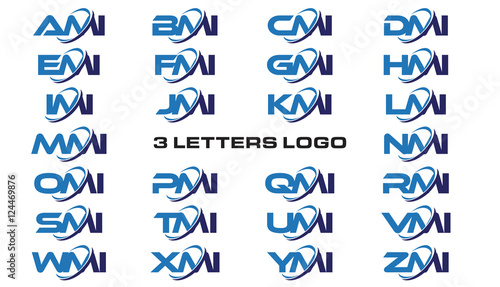 3 letters modern generic swoosh logo AMI, BMI, CMI, DMI, EMI, FMI, GMI, HMI,IMI, JMI, KMI, LMI, MMI, NMI, OMI, PMI, QMI, RMI, SMI, TMI, UMI, VMI, WMI, XMI, YMI, ZMI