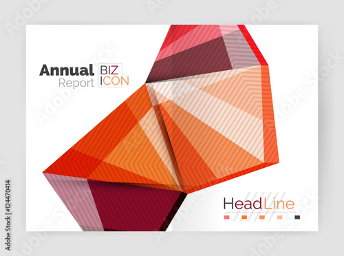 Vector annual report geometric template