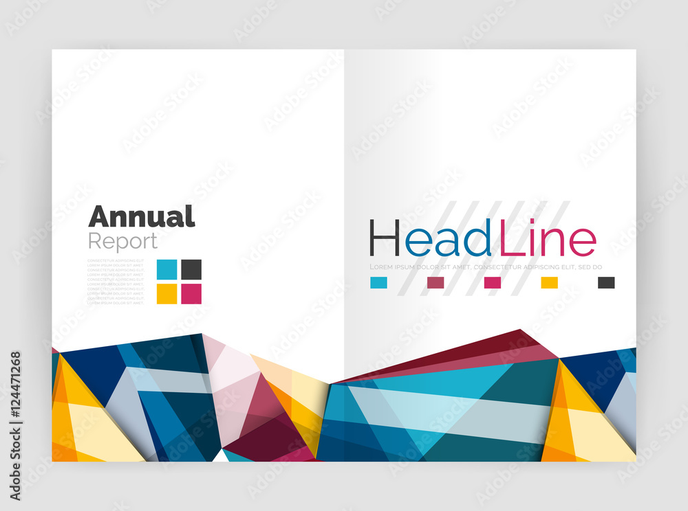 Business triangle design modern business annual report flyer Business triangle design modern business annual report flyer