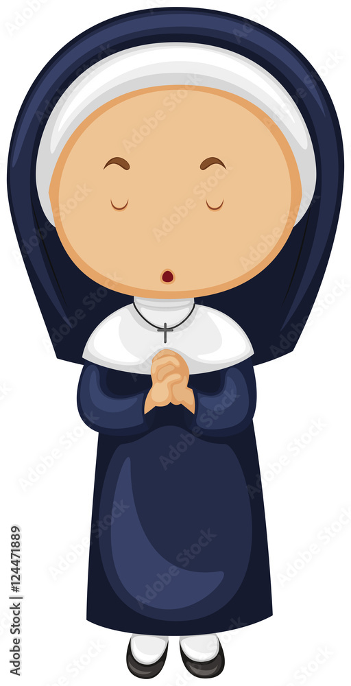 Nun in blue outfit Nun in blue outfit