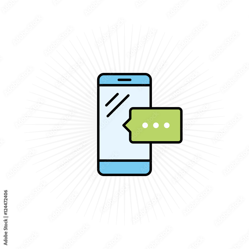 Phone & Message Icon Phone & Message Icon