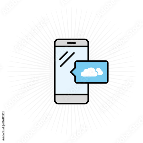 Phone & Clouds Icon