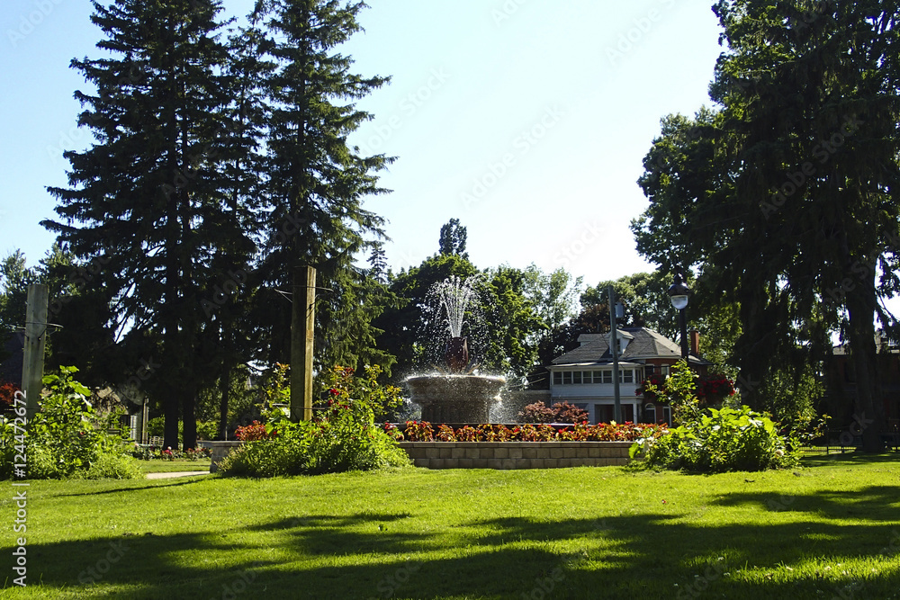 Naklejka premium Belleville Garden Fountain