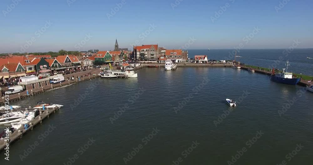 Aerial view of Volendam city in Netherlands Aerial view of Volendam city in Netherlands