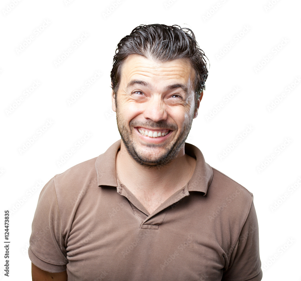 Obraz premium latin handsome gestures on white