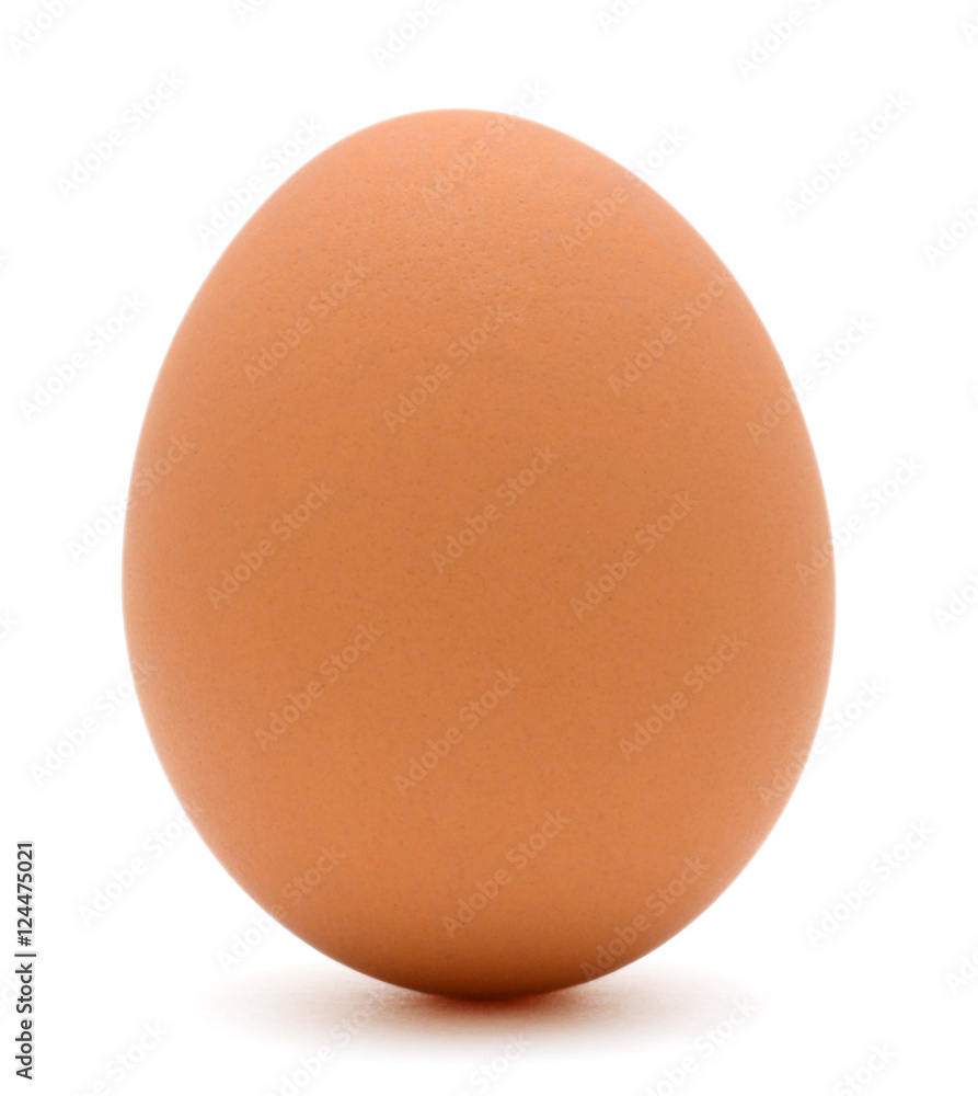 Single brown egg isolated on white background Single brown egg isolated on white background