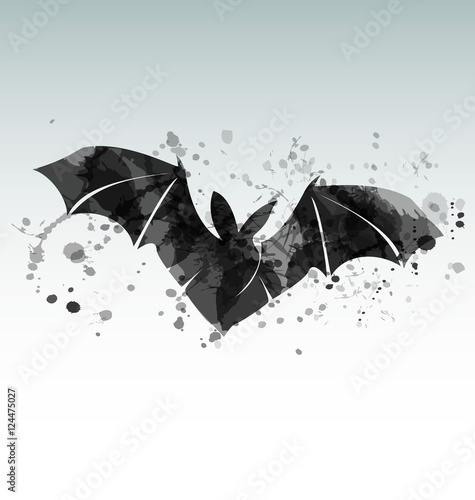 Vector illustration of a flying bat