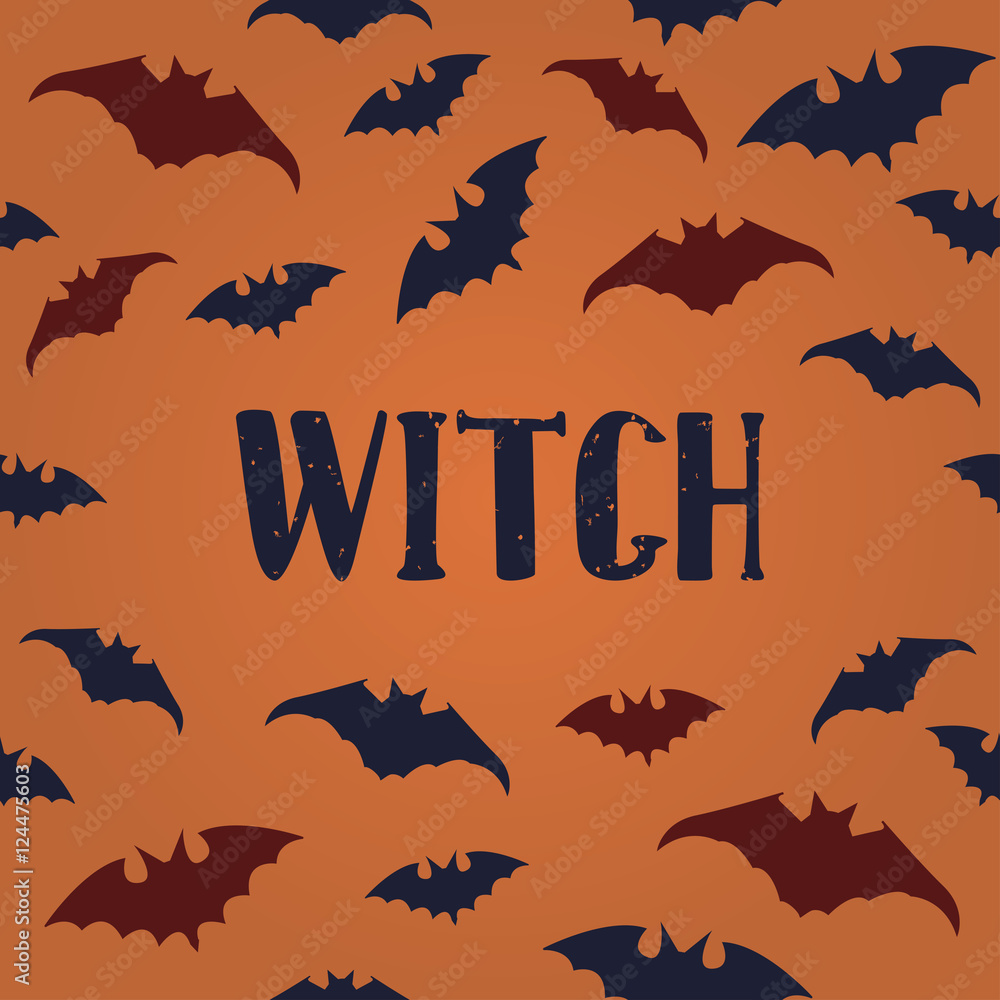 Halloween Seamless pattern with bats.