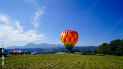 榛名山と気球