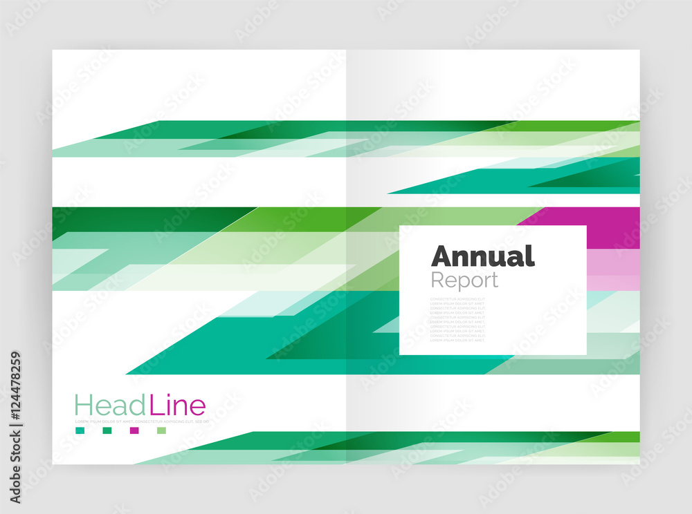 Fototapeta premium Geometric business annual report templates, modern brochure flyer template