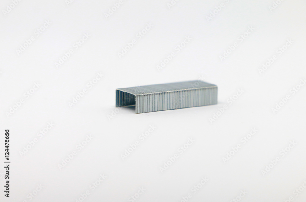 steples on the white background, Office tool. Stapler on the white background steples on the white background, Office tool. Stapler on the white background
