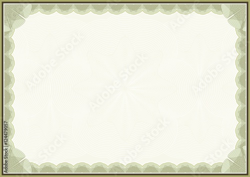 Guilloche Certificate or Diploma Template