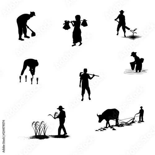 lifestyle of farmer vector design