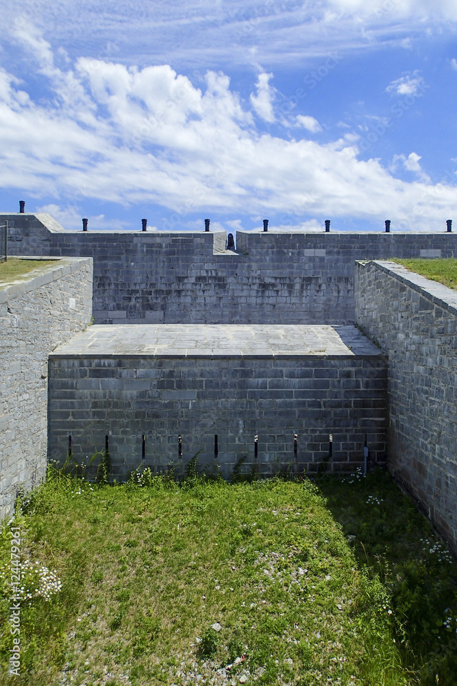 Wall within Fort Henry, Kingston Ontario Canada