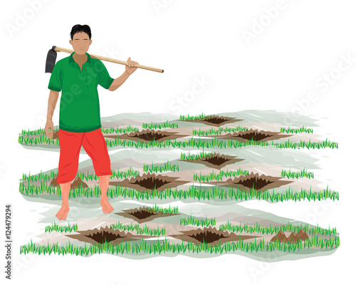 agriculturist shape vector design