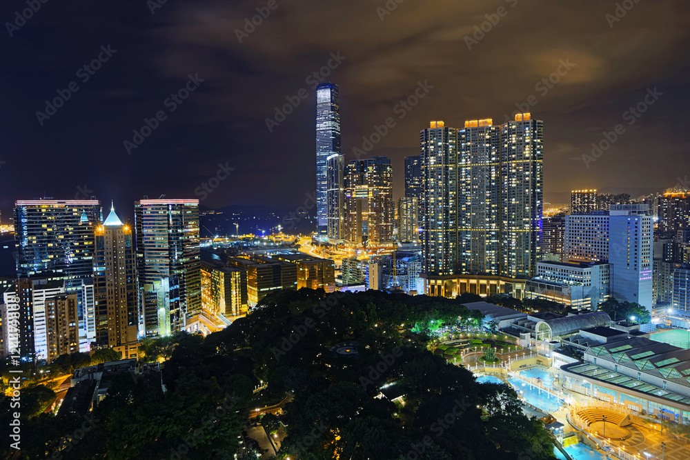 Naklejka premium Hong Kong skyline