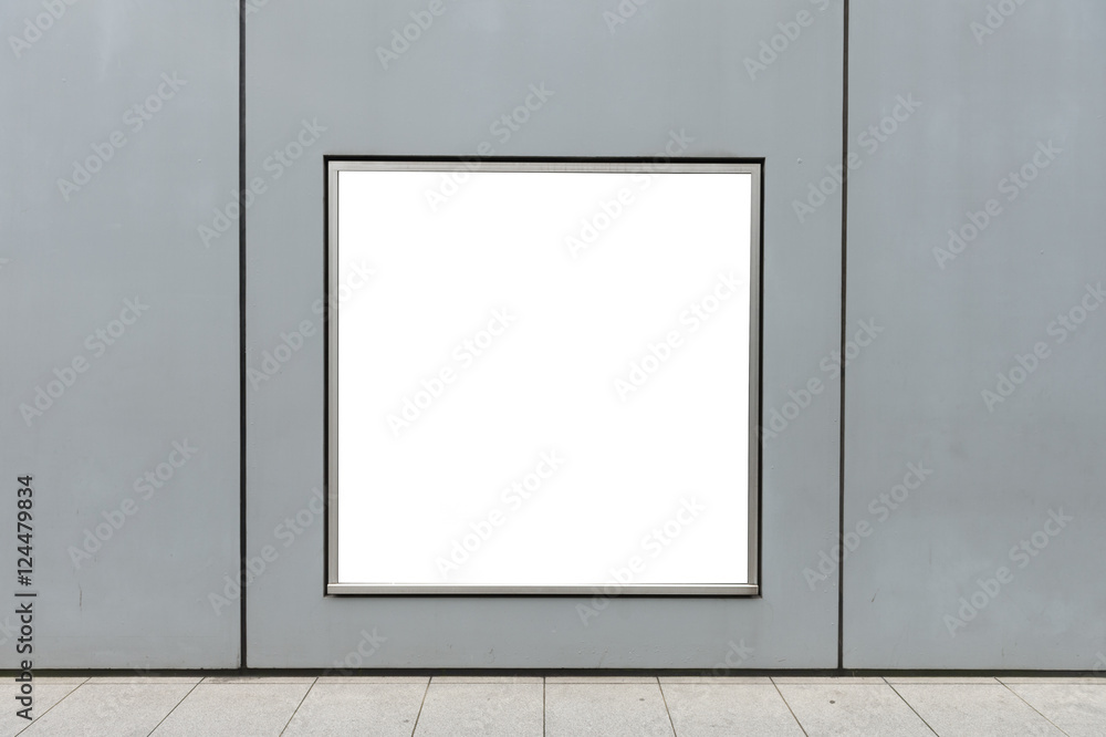 Large blank billboard on a street wall, banners with room to add your own text Large blank billboard on a street wall, banners with room to add your own text