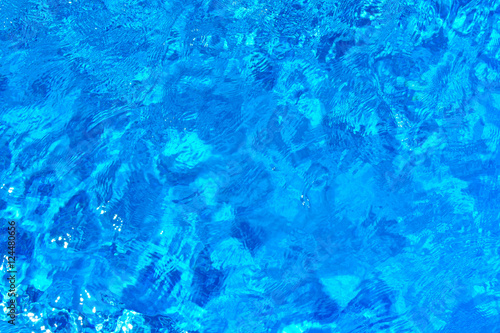 Abstract background water wave blue light in swimming pool © Nuttika