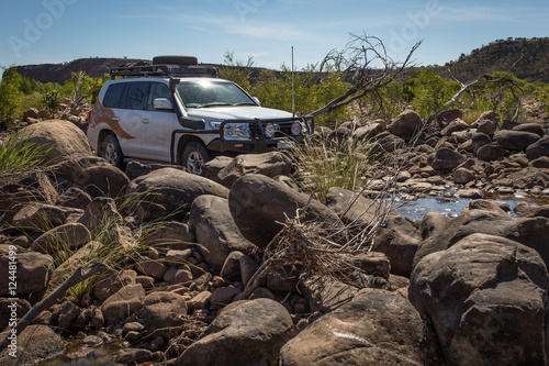 Crossing the Pentecost River in 4WD at El Questro Station, Kimbe photo