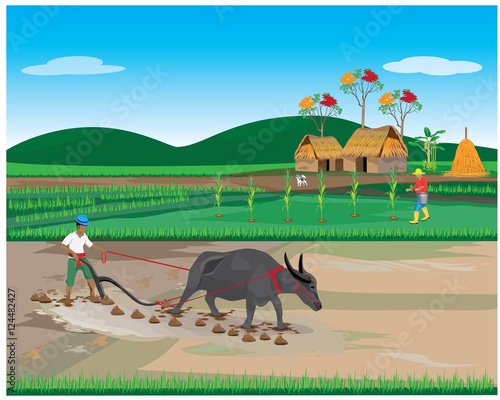 lifestyle of farmer vector design