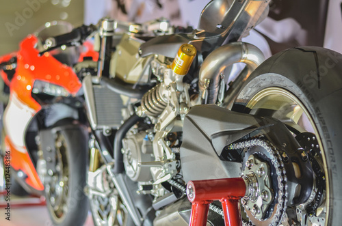 Ducati wheel motorcycle close up © saksri kongkla