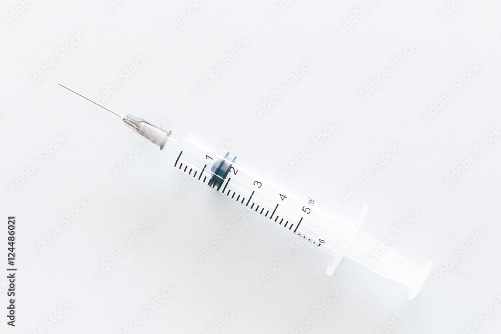 Syringe on white background Syringe on white background