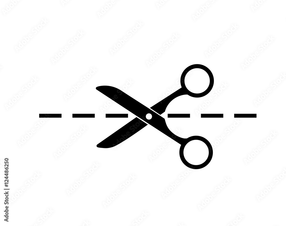 Scissors symbol isolated on white background Scissors symbol isolated on white background