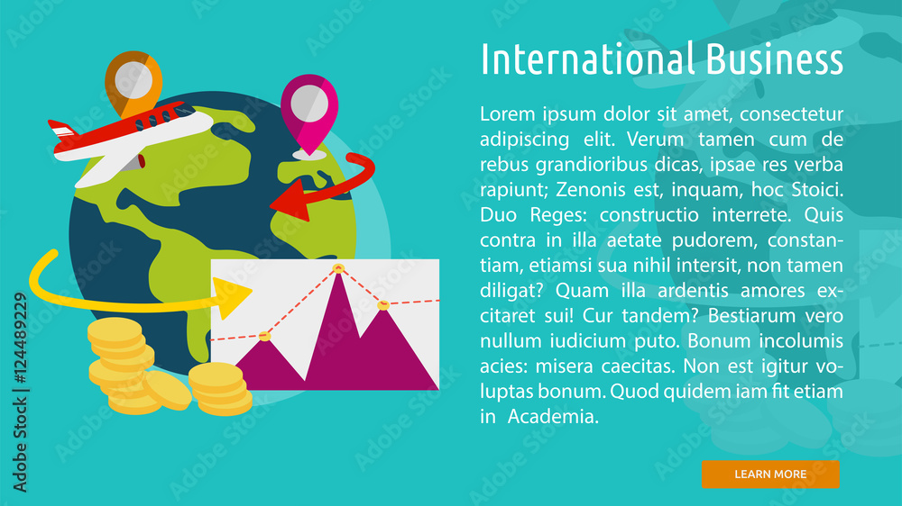 Fototapeta premium International Business Conceptual Banner