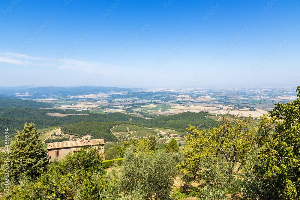 Montalcino, Italy. The picturesque surroundings of the town