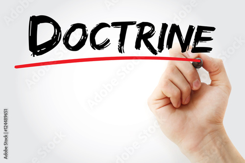 Slika na platnu Hand writing Doctrine with marker, concept background