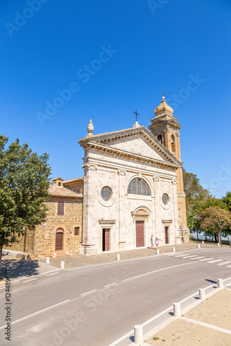 Montalcino, Italy. Church of Santa Maria del Soccorso (Chiesa della Madonna del Soccorso), XII - XIX centuries.