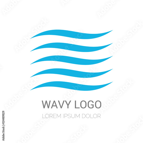 Creative wave vector logo design. Vector sign. Character logotype symbols. Logo icon design