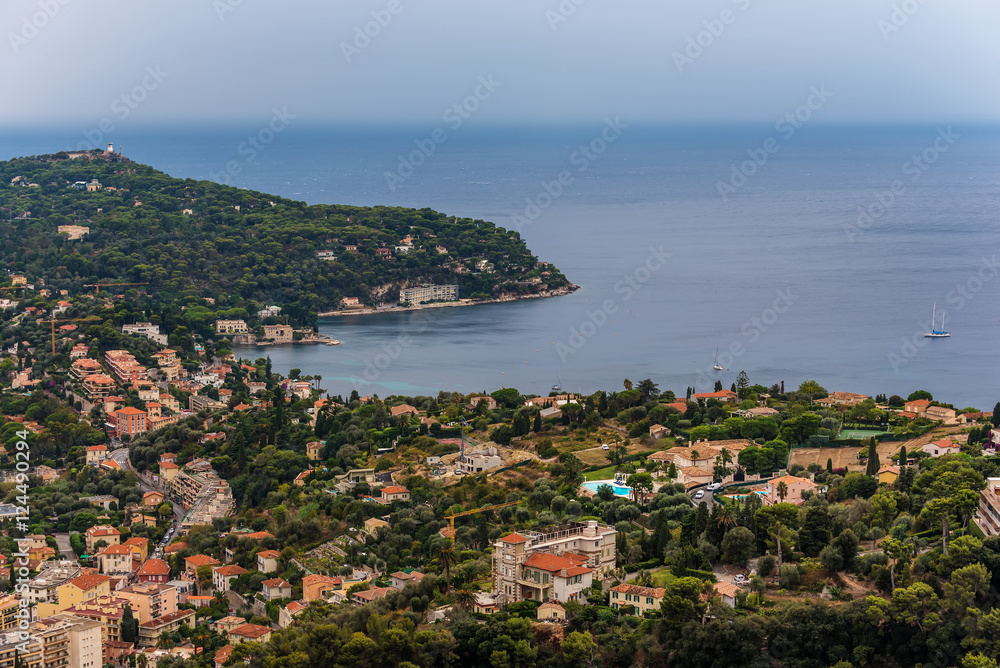 Nice, France: panoramic top view of surrounding hills