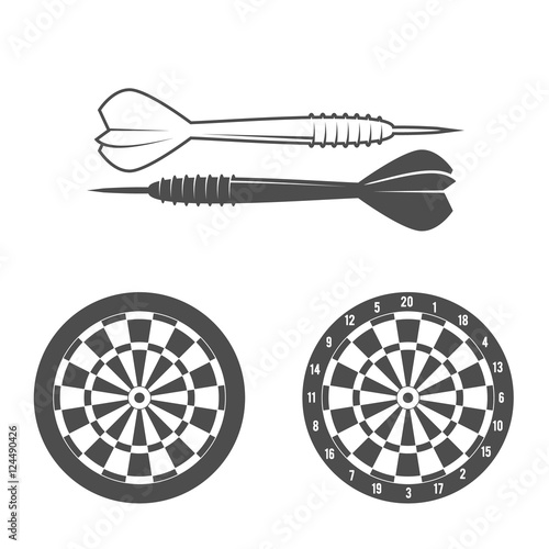 Darts label,  badge, vector logo