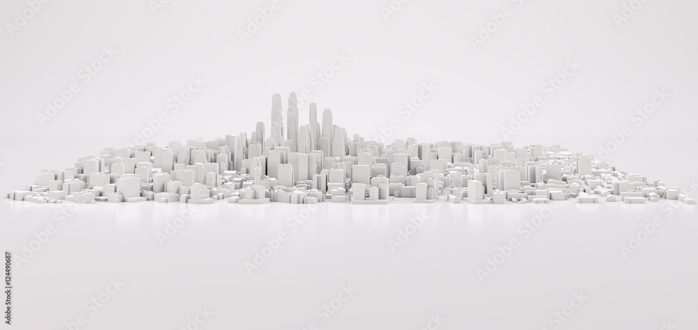 White modern city