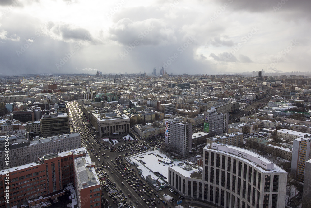Obraz premium Beautiful cloudy cityscape