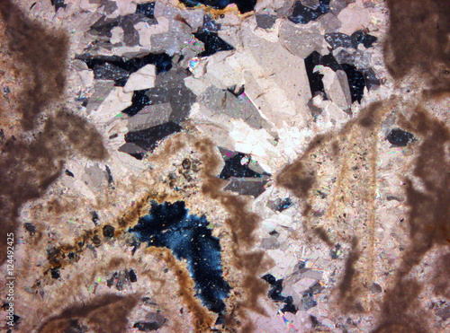 Micro-photo of geological thin section photo