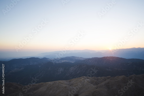 The panoramic view from Olympos Mountain - Tahtali, Kemer, Antalya Province, Turkey