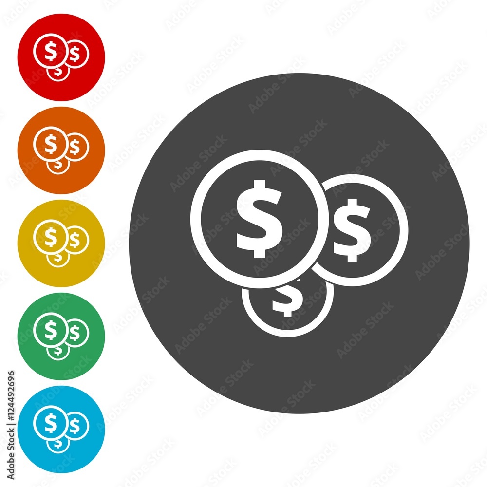 Coins vector icon illustration Coins vector icon illustration
